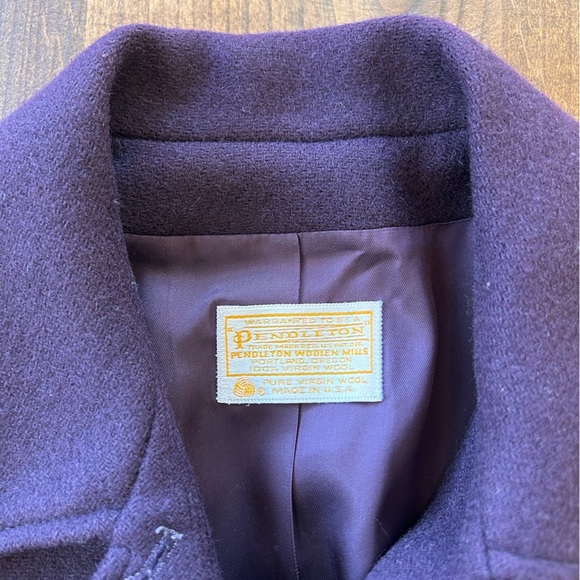 Vintage Pendleton 100% Wool Purple Blazer - Picture 5 of 6